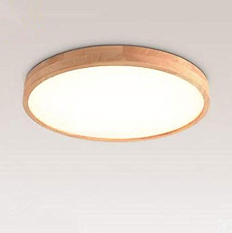 Ультра-тонкий деревянный потолочный светильник