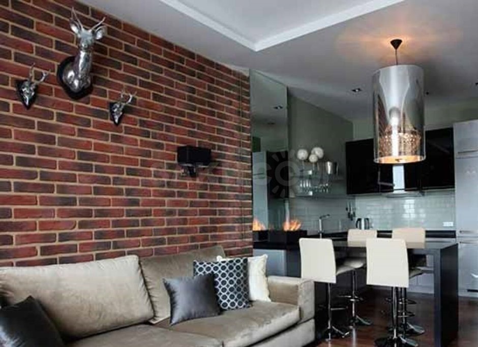 Клинкерный кирпич в интерьере