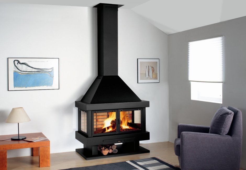 Стальной камин Rocal Barbara 90