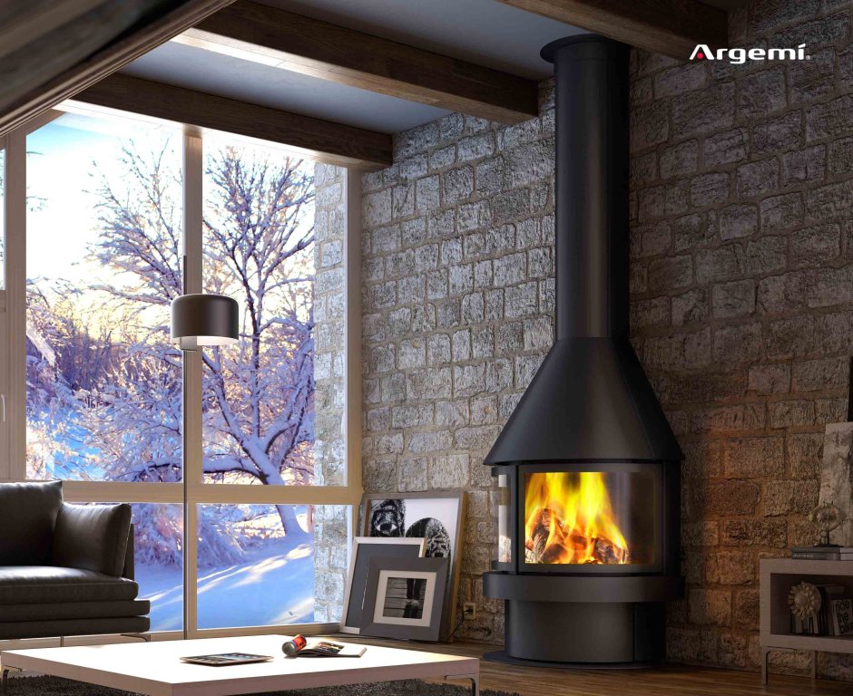 Дровяная печь-камин Rocal Alexandra