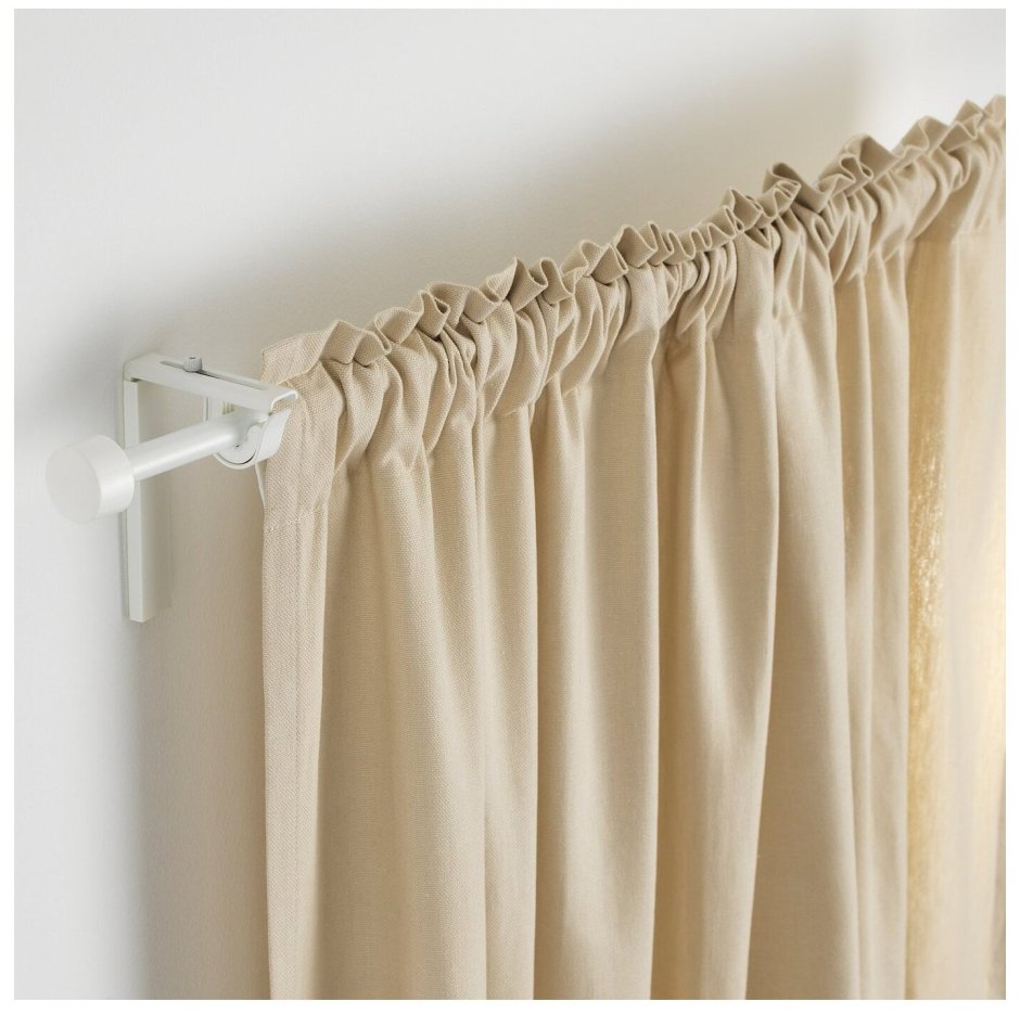 HUGAD ХУГАД карниз гардинный, белый, 120-210 см