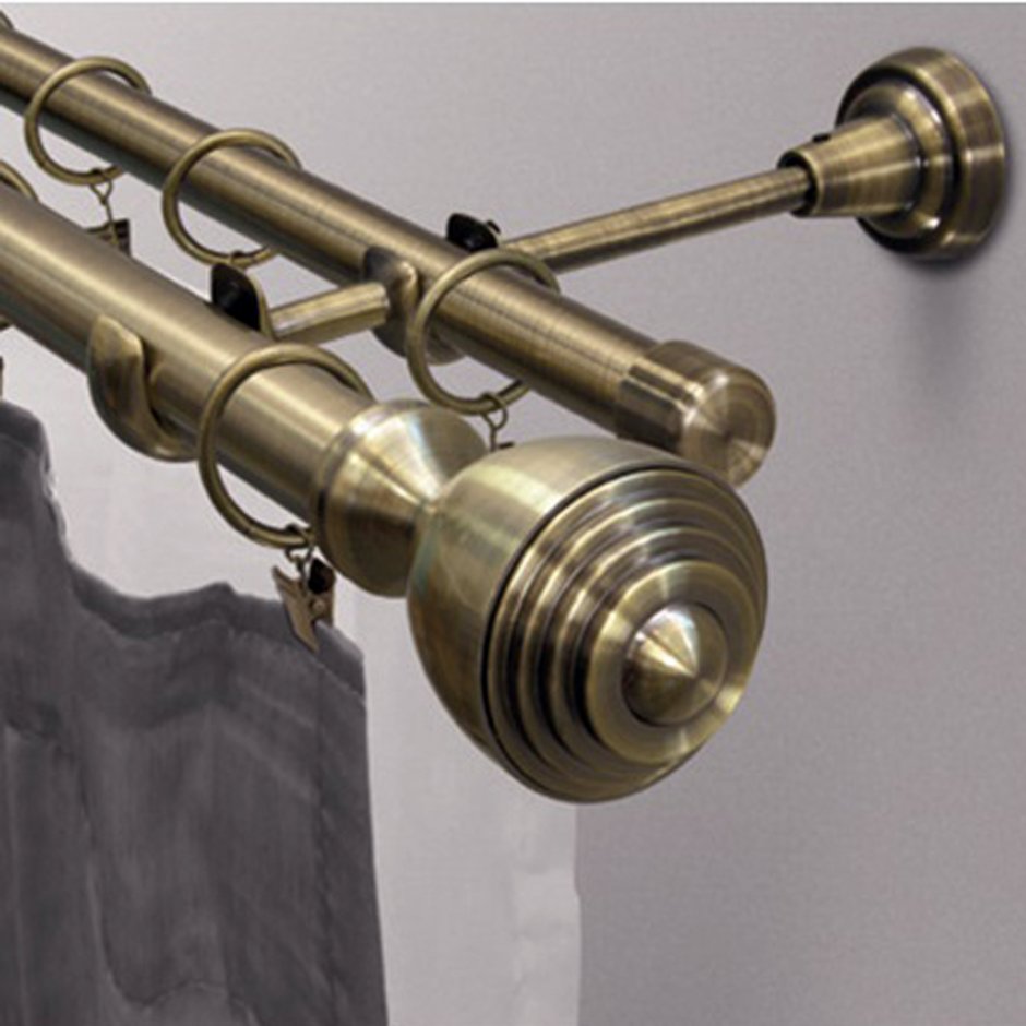 Карниз двойной бронза 25 мм Одеон