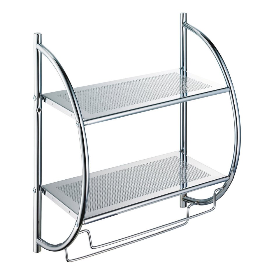 Металлические полки в ванную