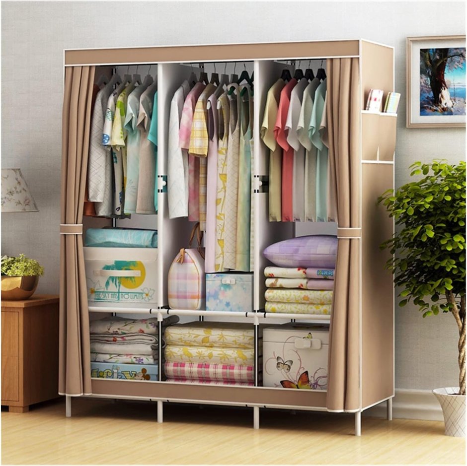 Тканевый шкаф Storage Wardrobe 88130 (бежевый)