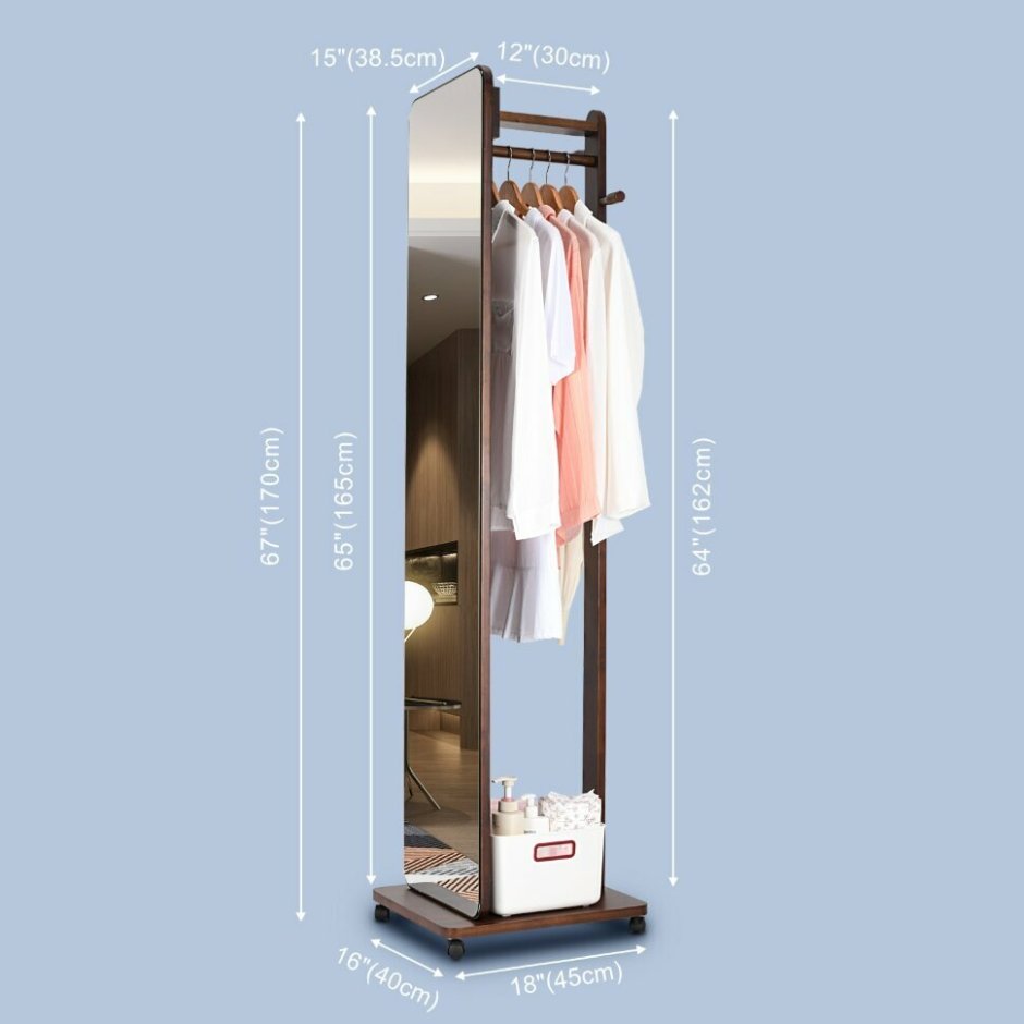 Напольное зеркало-вешалка Smart Bird Omi-90