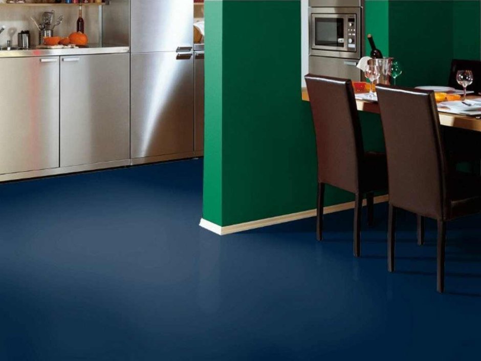 Матовый наливной пол в интерьере