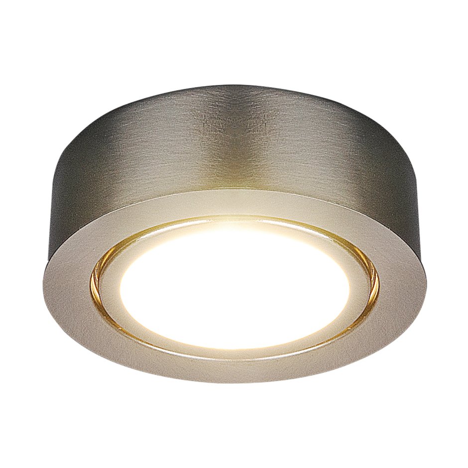 Спот мебельный накладной Flash 1xg4х20 Вт 12в цвет никель сатинированный