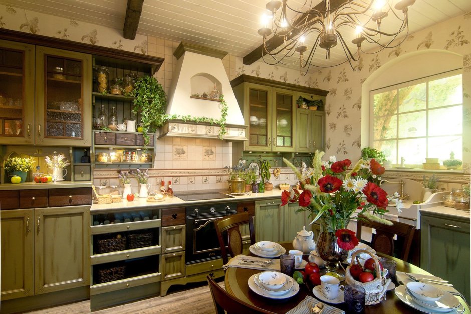 Кухня деревенский стиль Прованс Шале