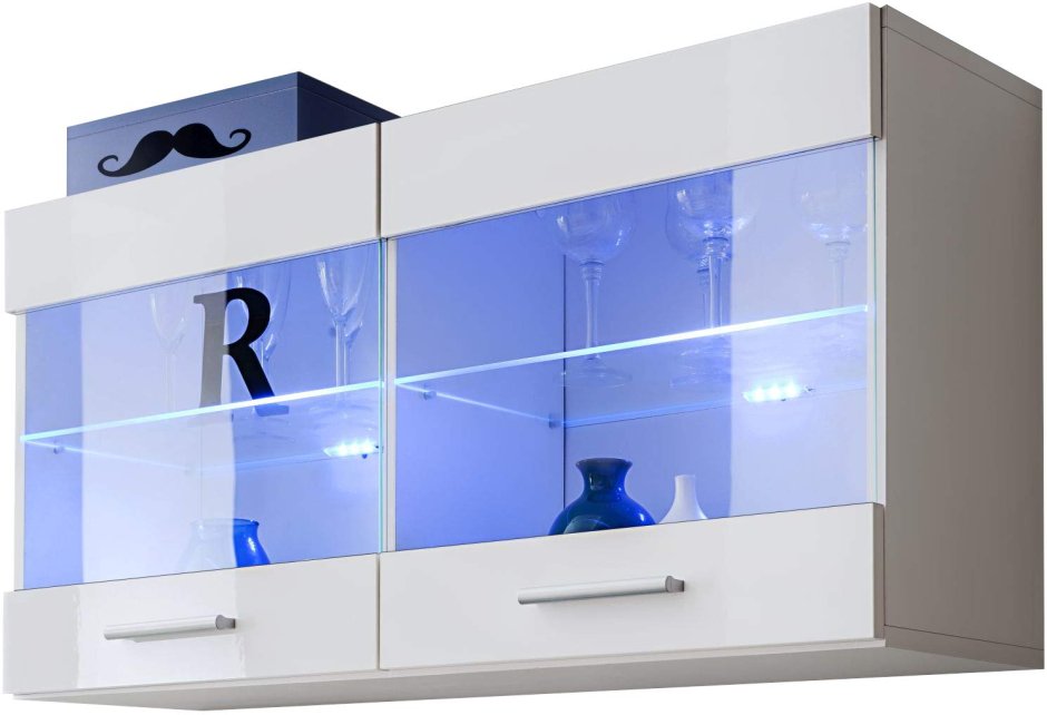 Стеклянные навесные шкафы