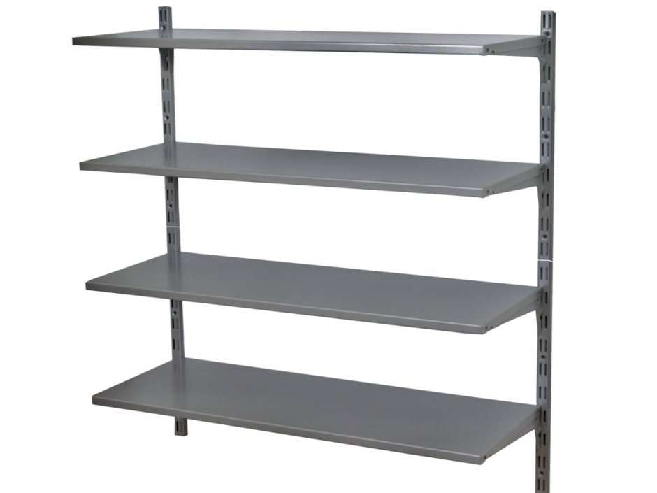 Стеллаж складской навесные полки металлические 2x30s