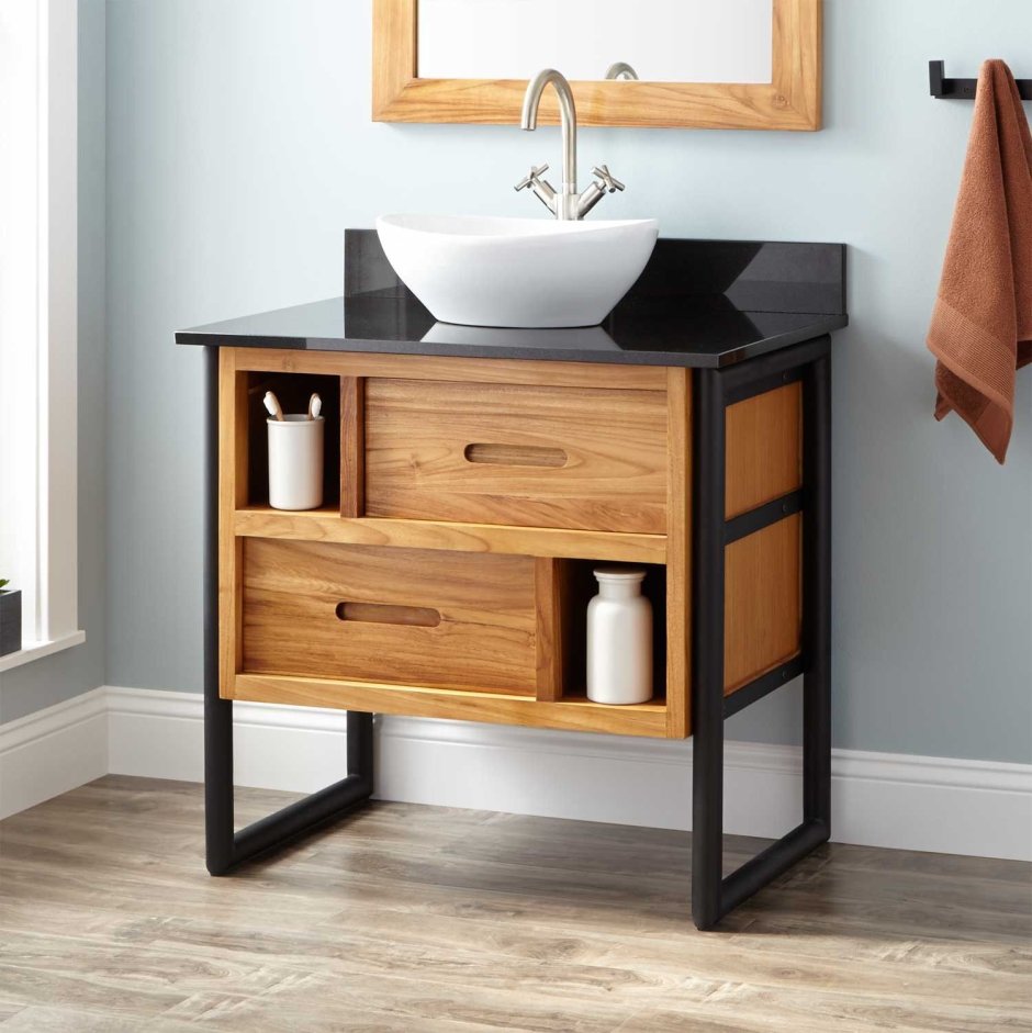 Тумба под раковину лофт с 2 РАКФ