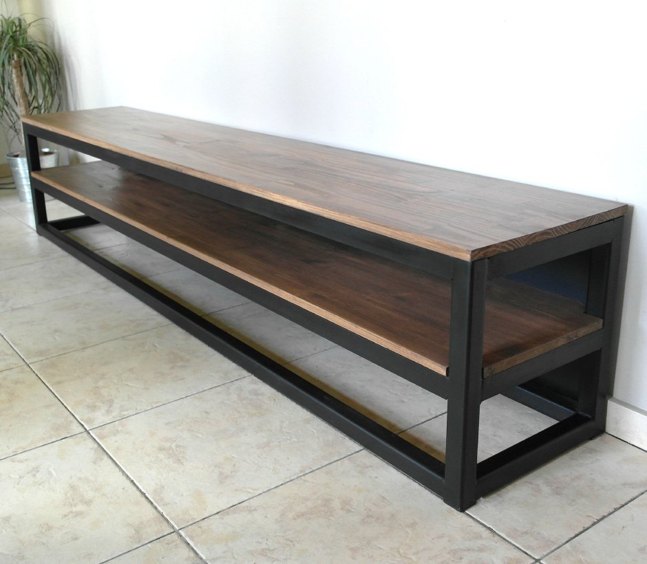 Тумба ТВ металл дерево лофт