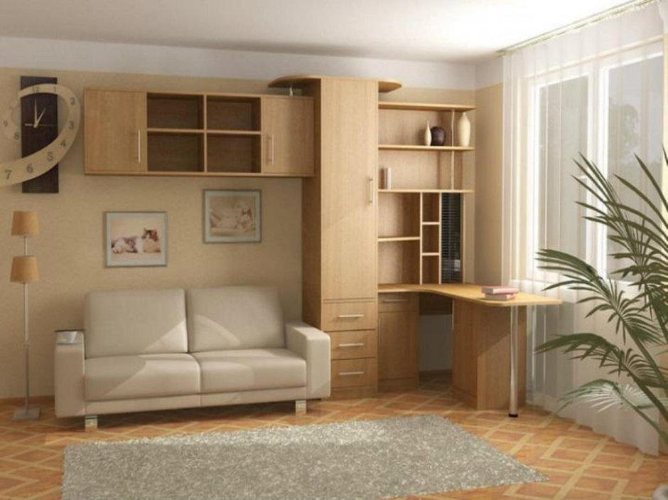 Гостиная с угловым столом