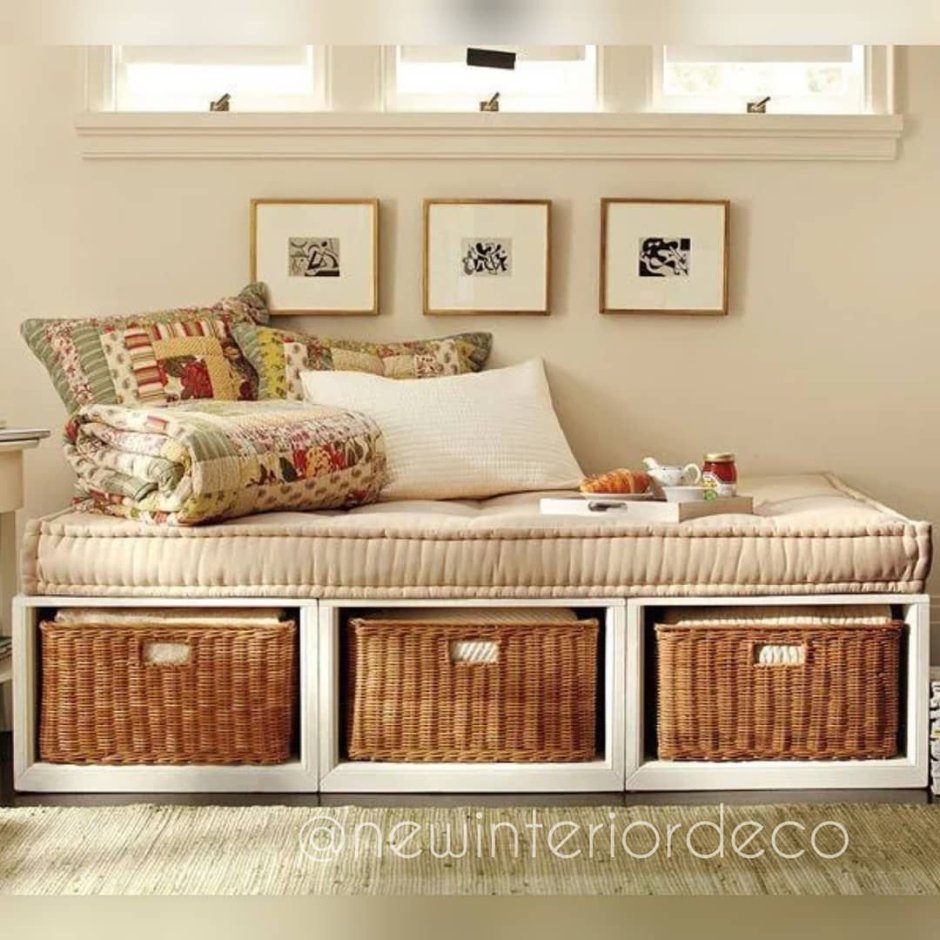 Плетеные корзины в интерьере