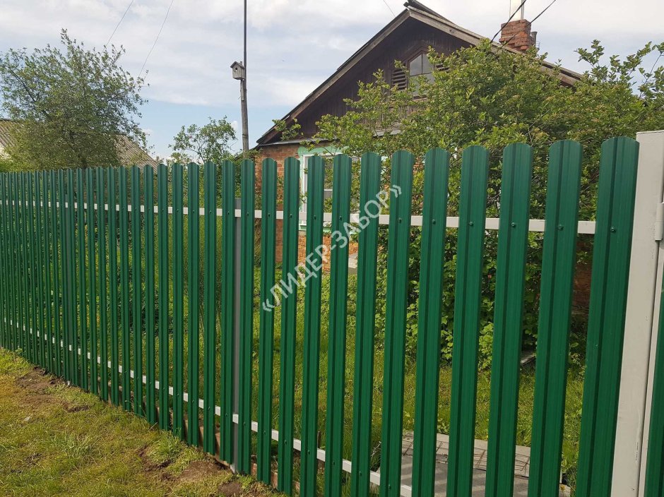 Забор из металлического штакетника