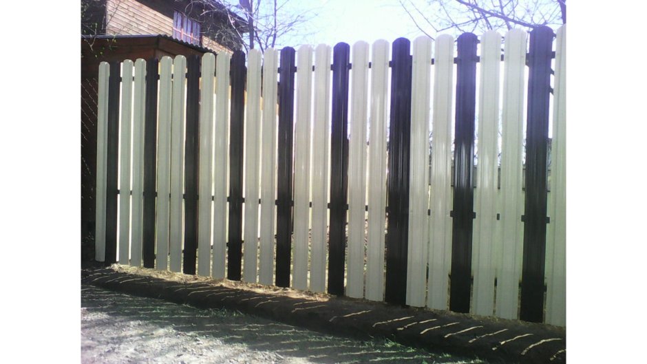 Забор из металлического штакетника
