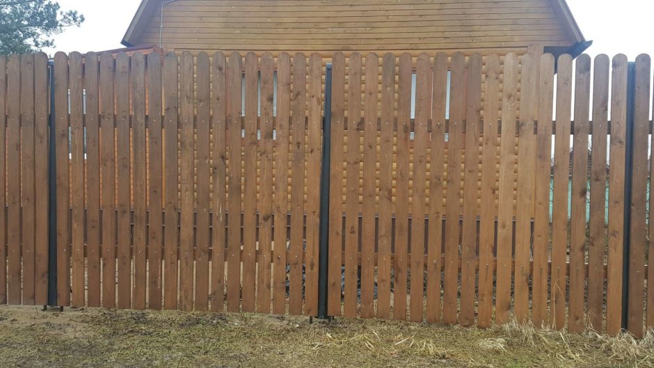 Забор штакетник деревянный