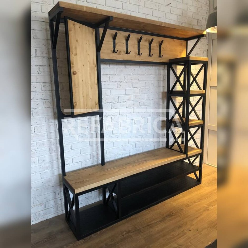 Мебель в стиле лофт из металла прихожка