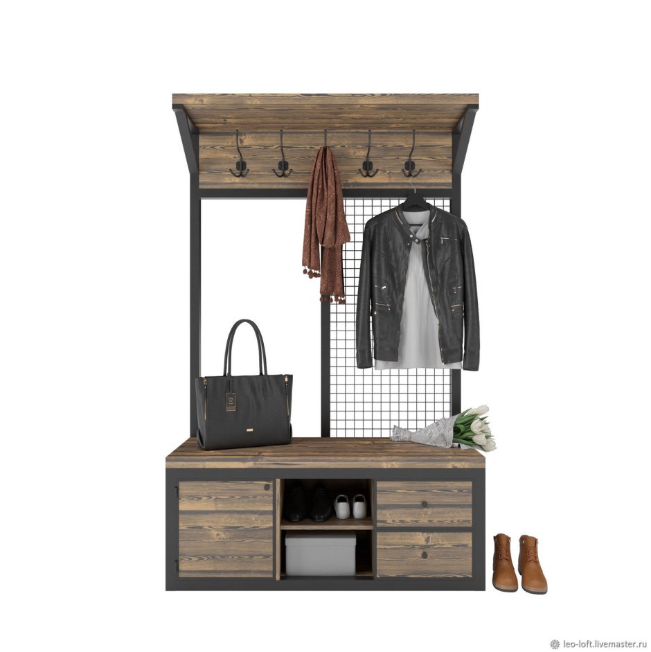 Прихожая лофт металл