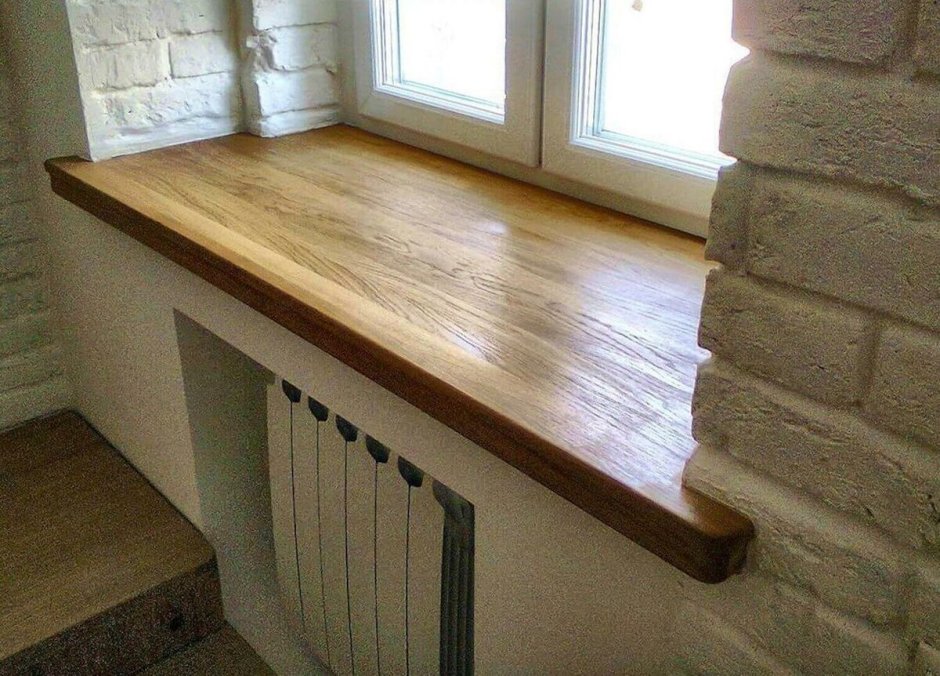 Подоконник из массива дерева