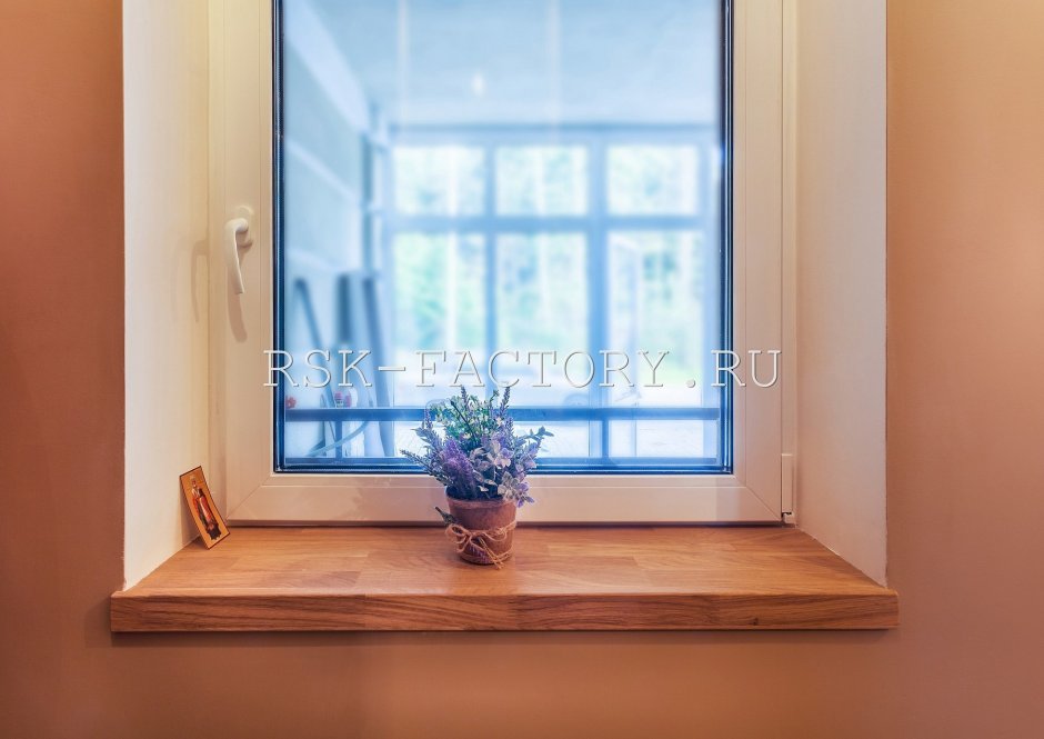 Деревянный подоконник без выступа