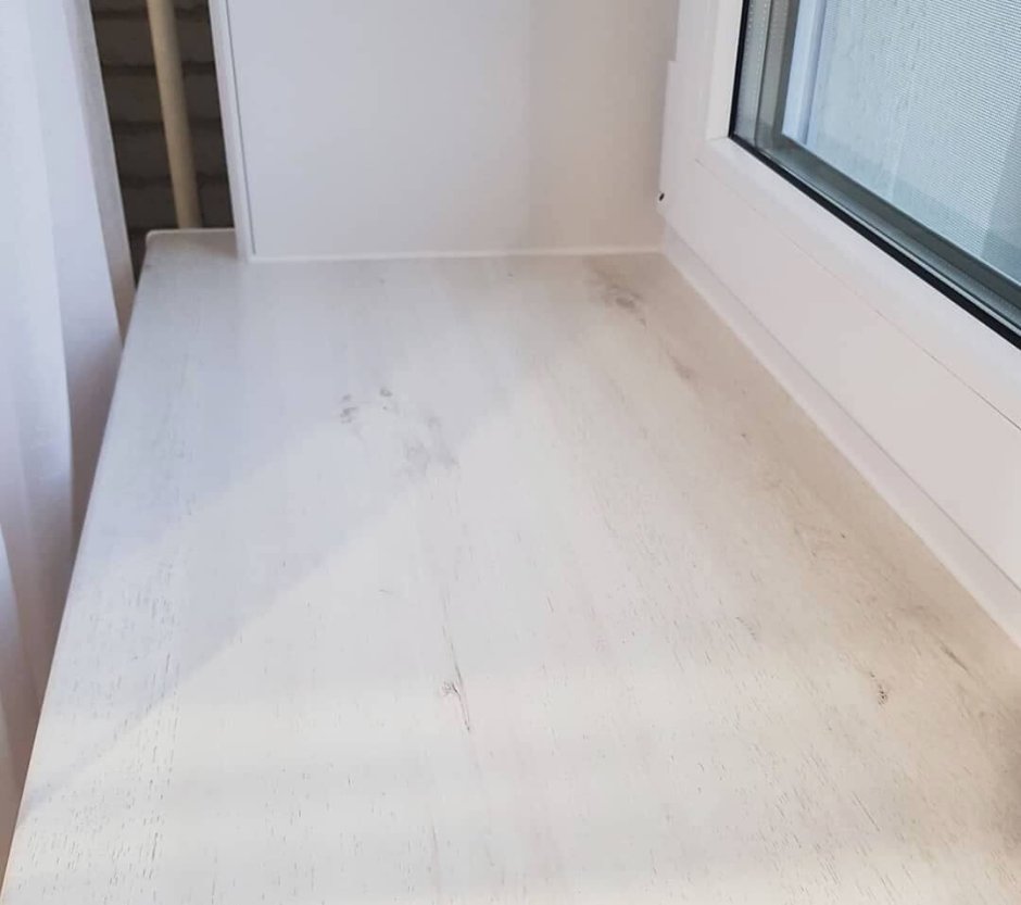 Подоконник Кристаллит белый дуб глянец