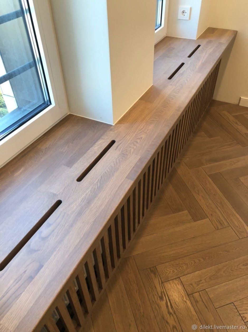 Цельноламельный подоконник