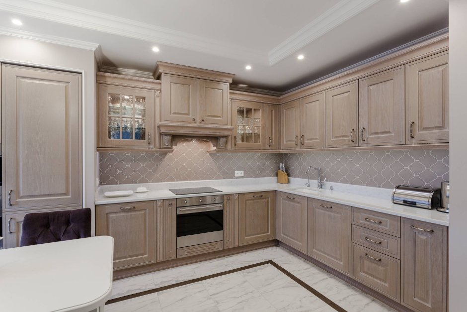 Кухонный гарнитур капучино Неоклассика