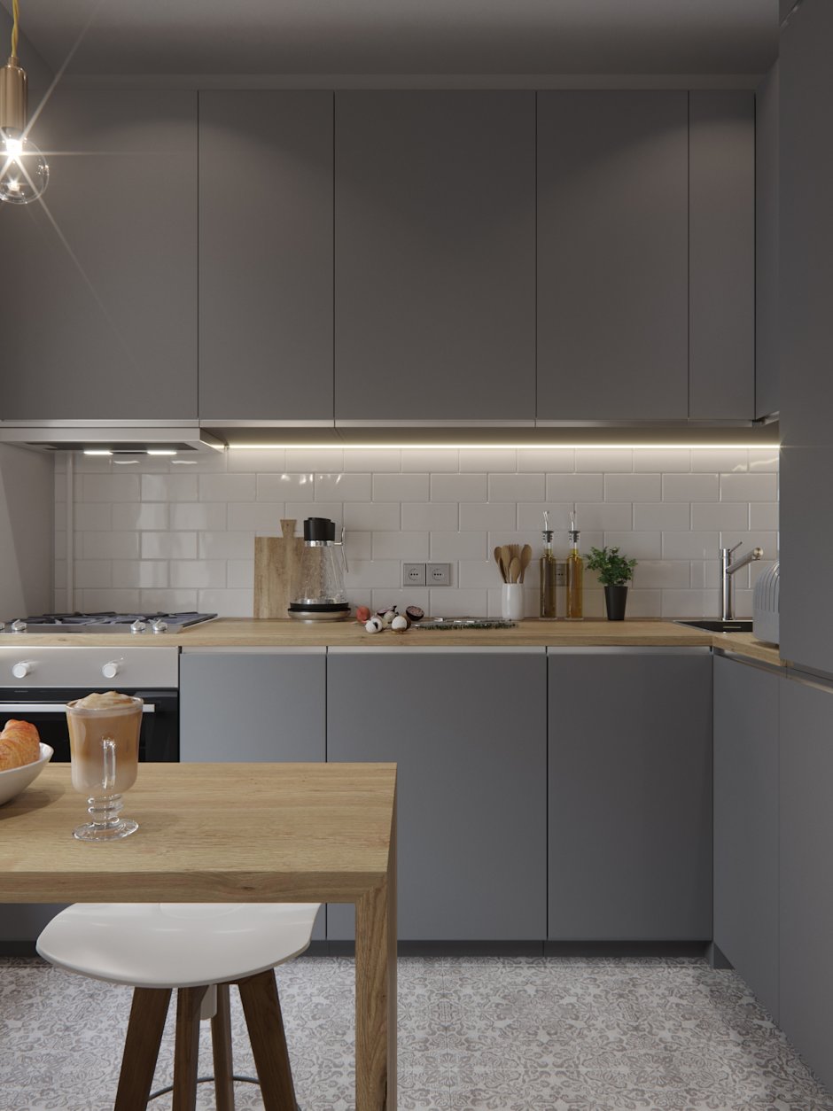 Современные кухни в серых тонах