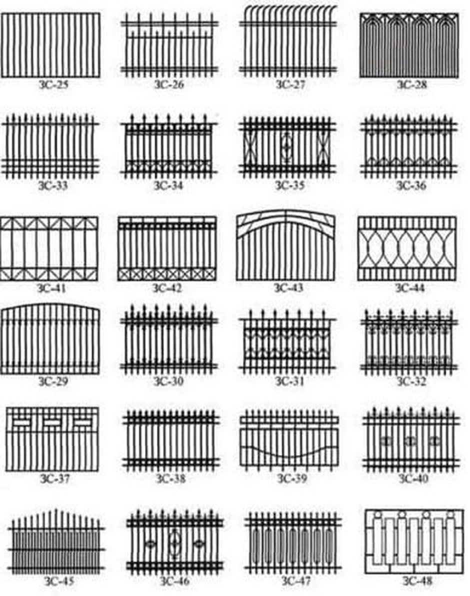 Забор из профтрубы 20х20