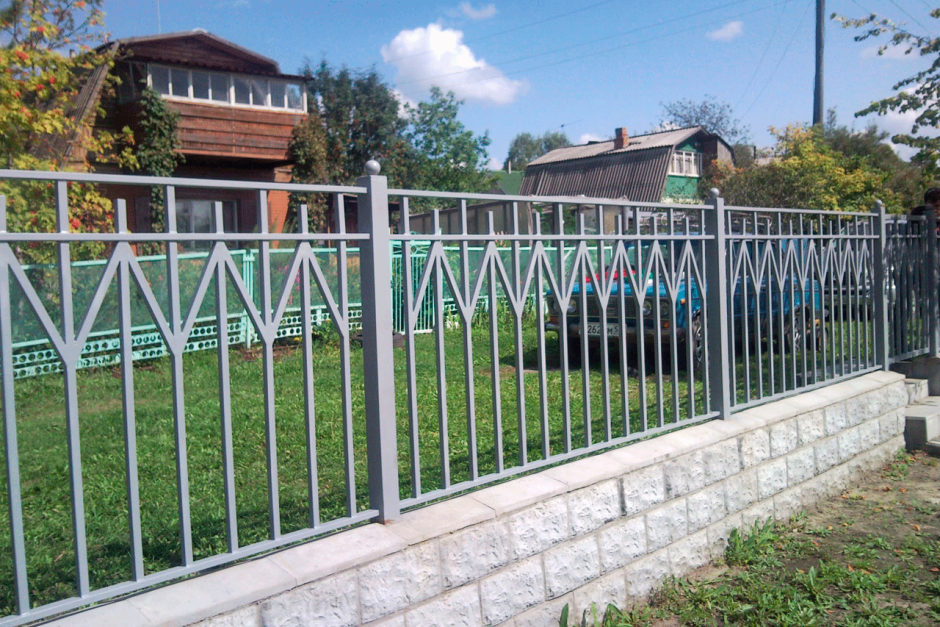 Решетка ограждения металлическая: ОС-т15-00 высотой 0,5 м