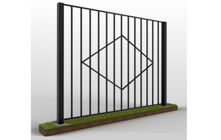 Забор из профильной трубы 100 на 100