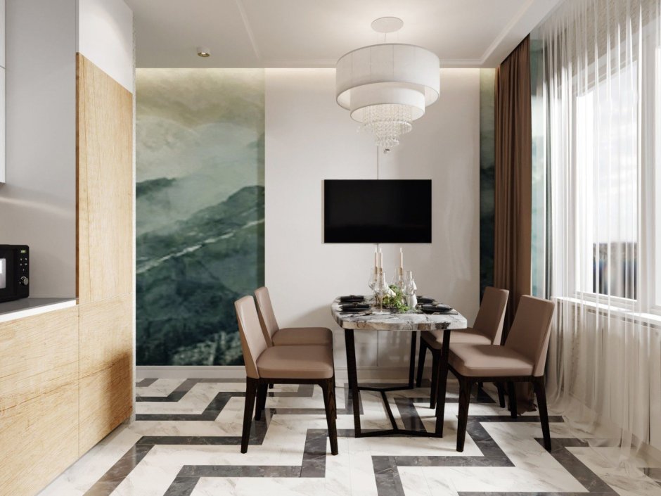 Выделение обеденной зоны