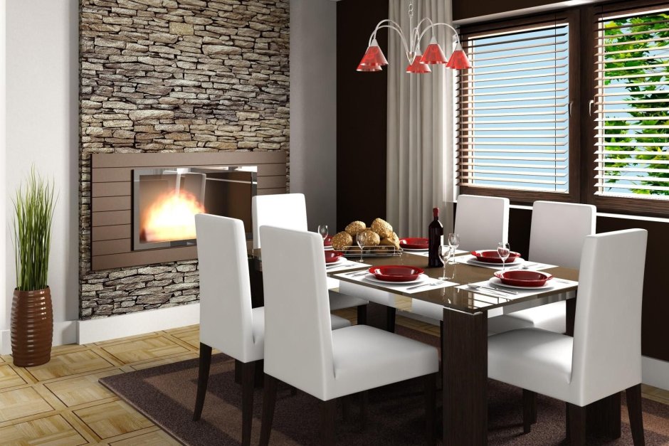 Гостиная с обеденным столом