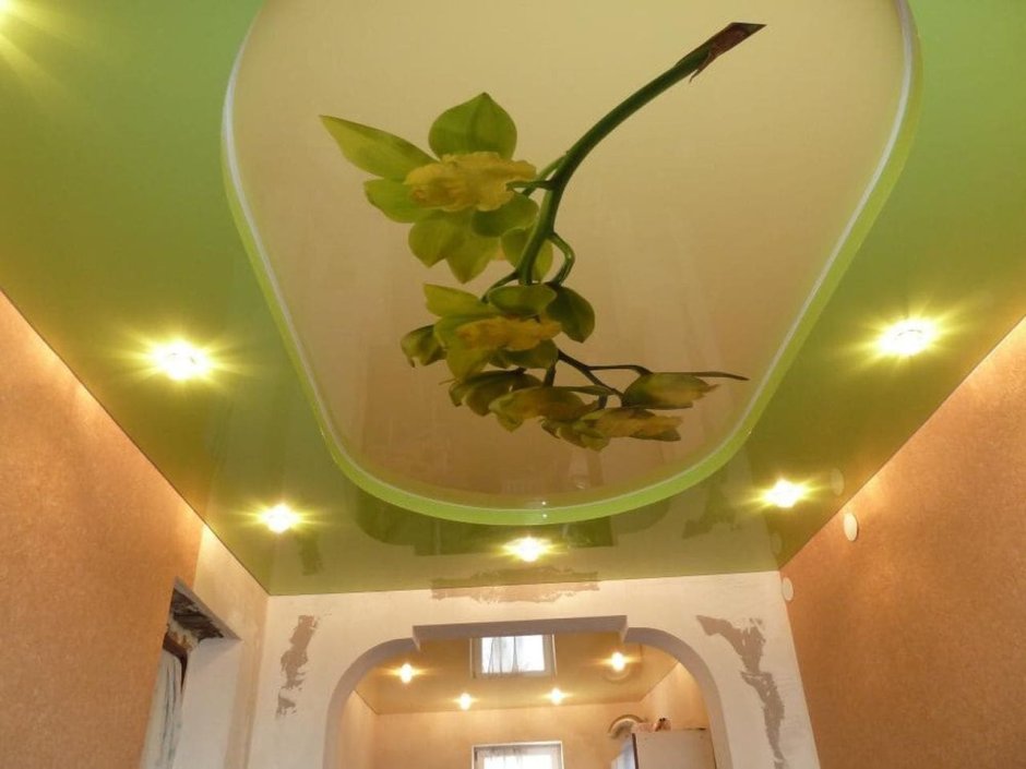 Двухъярусный потолок с фотопечатью