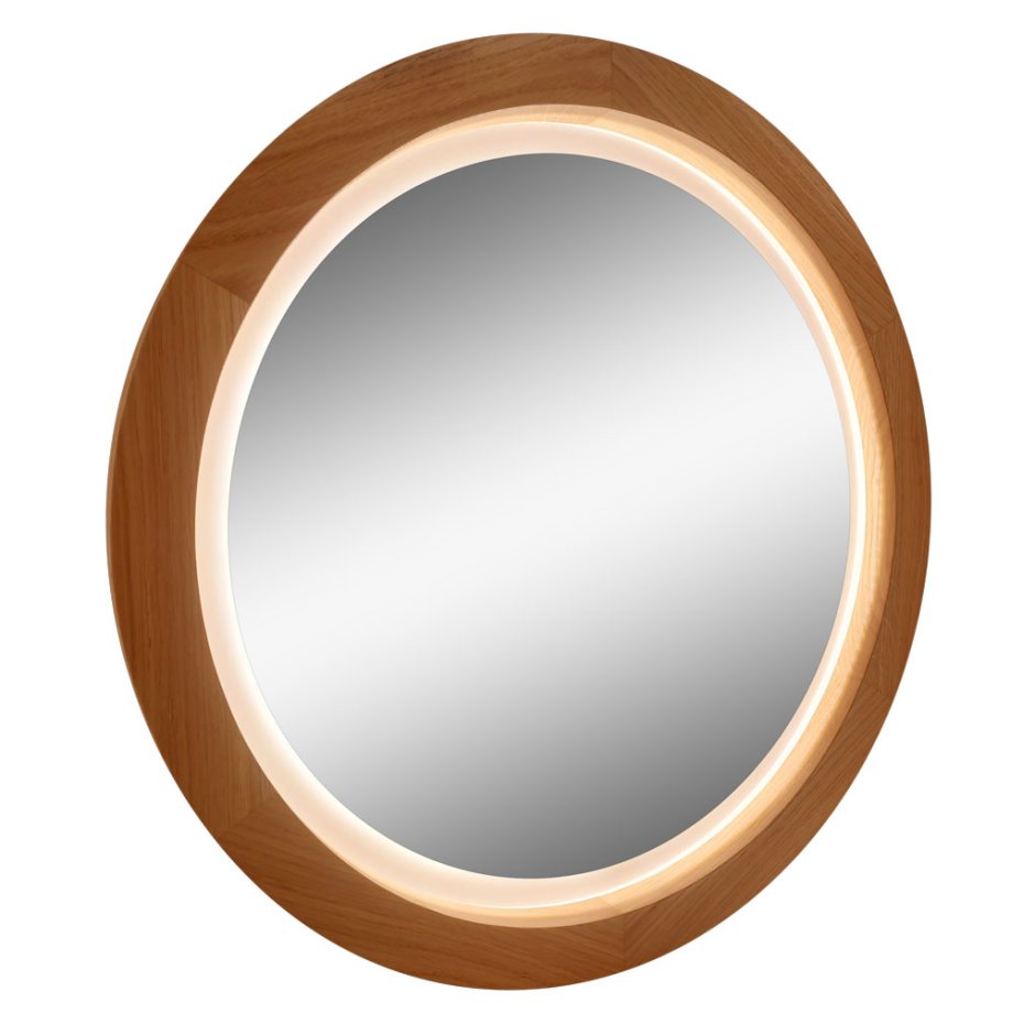 Зеркало круглое в асимметричной раме
