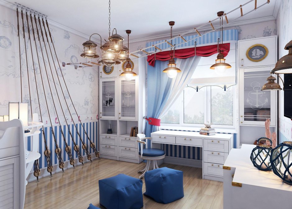 Детская в морском стиле