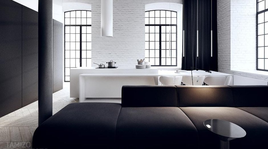 Черный интерьер Минимализм