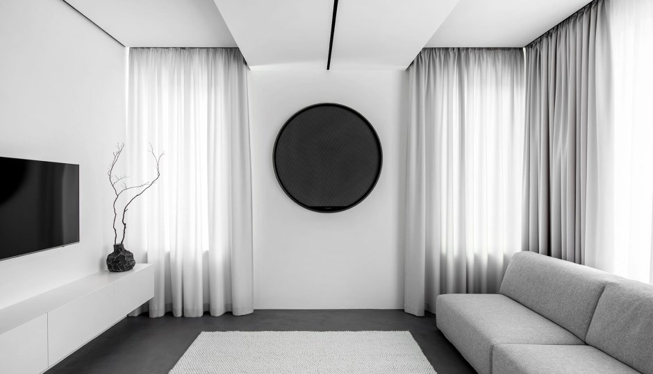 Черно белый Минимализм в интерьере