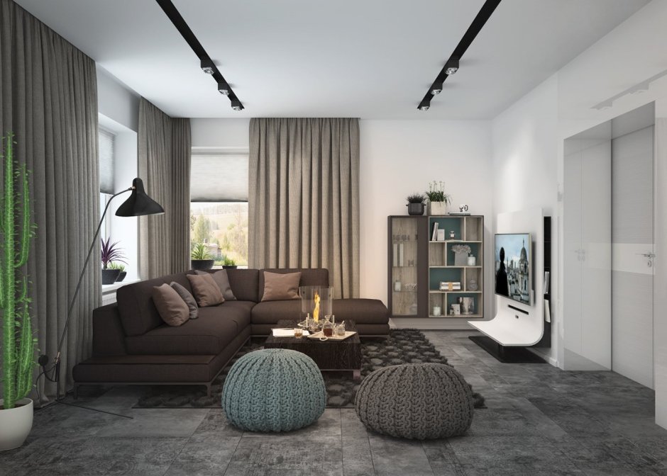 Монохромный интерьер