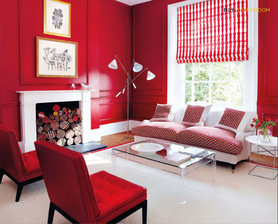 Красные акценты в интерьере