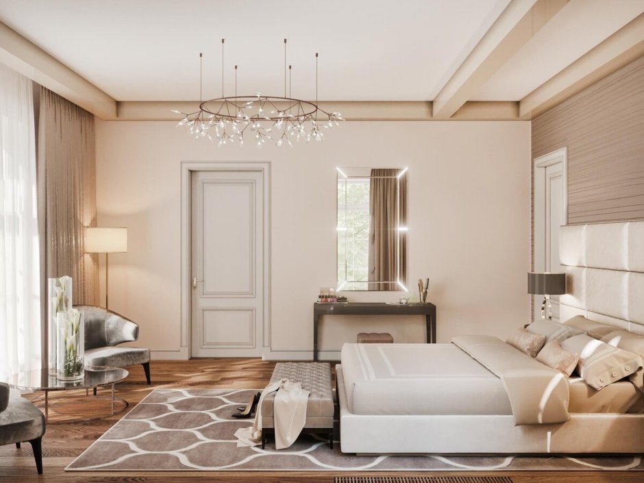 Бежевый цвет в интерьере