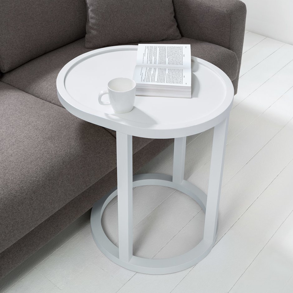 Столик придиванный стелс белый