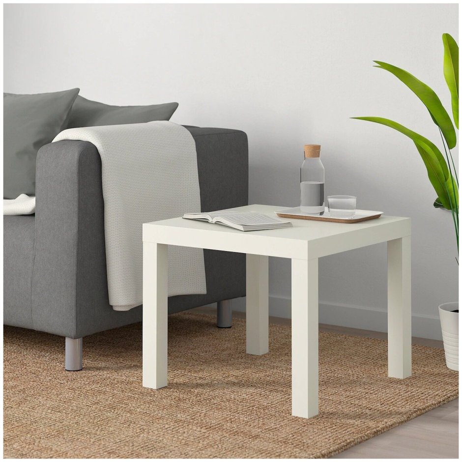 Lack ЛАКК придиванный столик, белый55x55 см