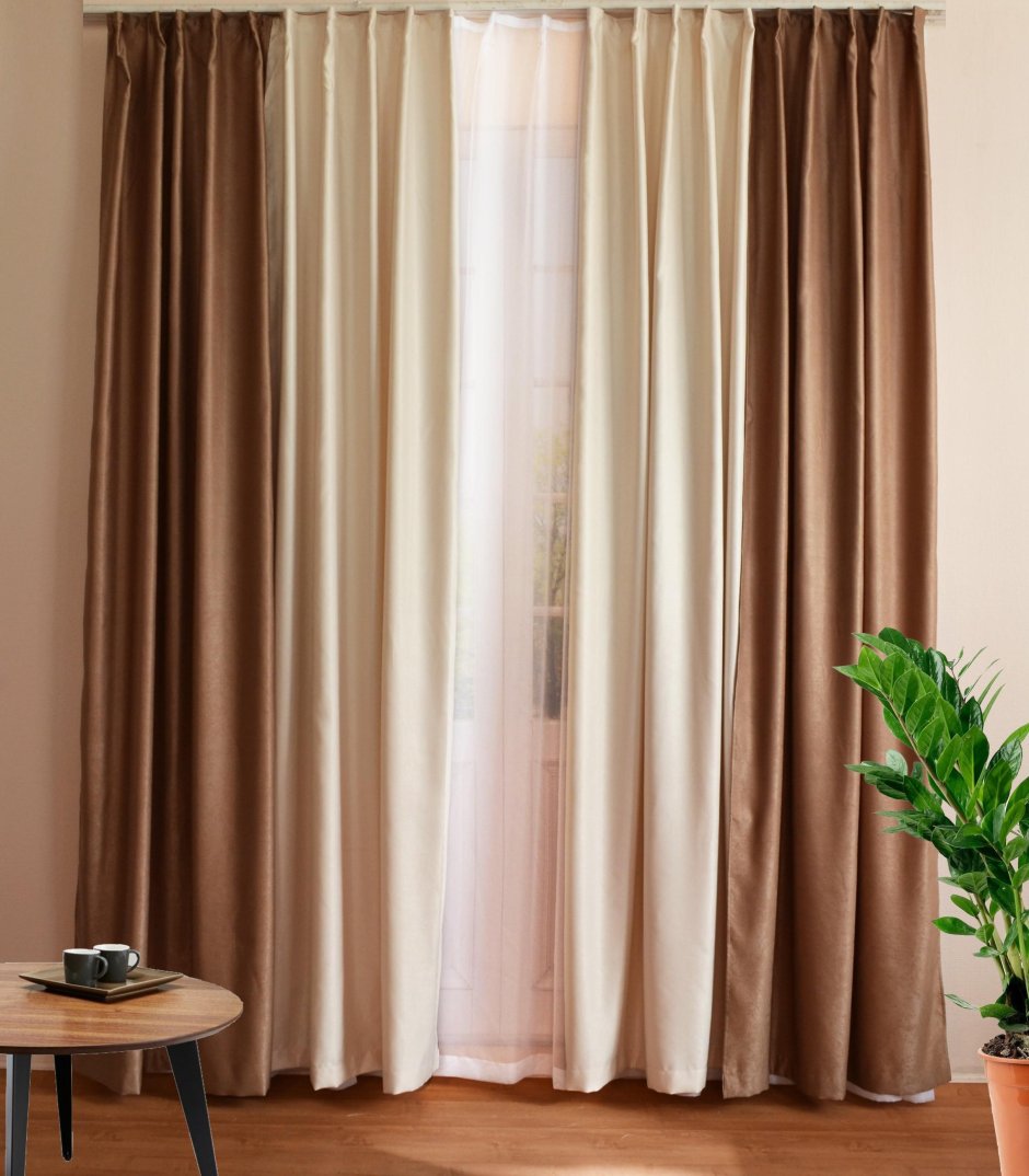 Шторы цвета капучино