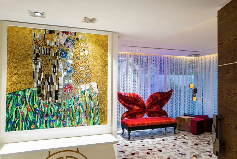 Мозаичное панно в интерьере