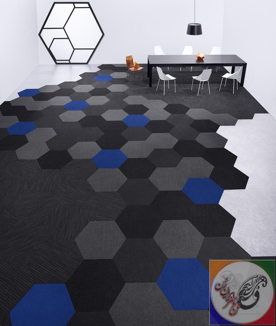 Линолеум плитка Гексагон