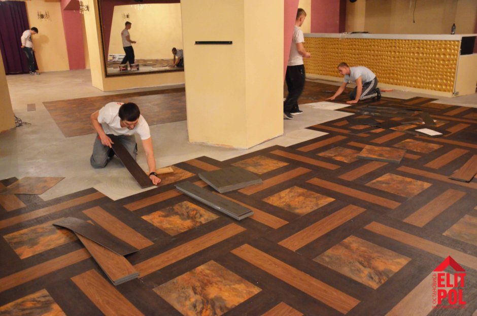 Арт винил Таркетт монтаж