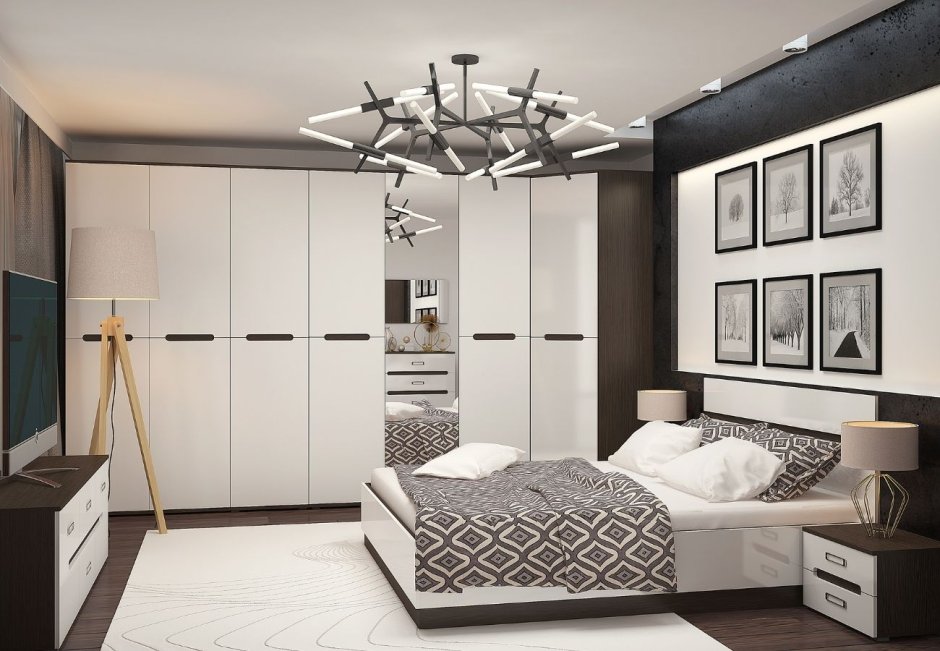 Спальня Вегас белый глянец Горизонт