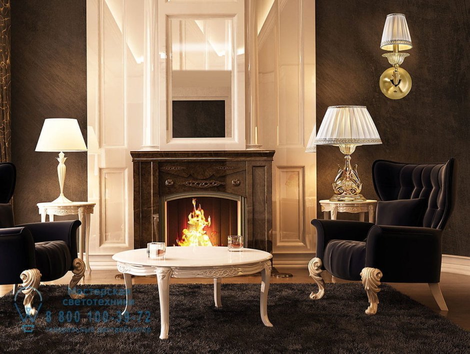 Камин в интерьере